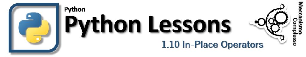 Python Lessons - 1.10 In-place operators