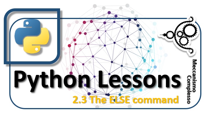 Python Lessons - 2.3 The ELSE command m