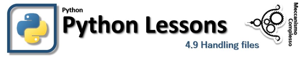 Python Lessons - 4.9 Handling files