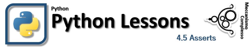 Python lessons - 4.5 Asserts